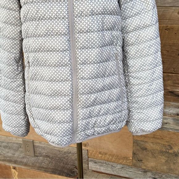 Sportscaster ultra lightweight Packable grey diamond
 down stadium jacket sz S - Picture 2 of 10